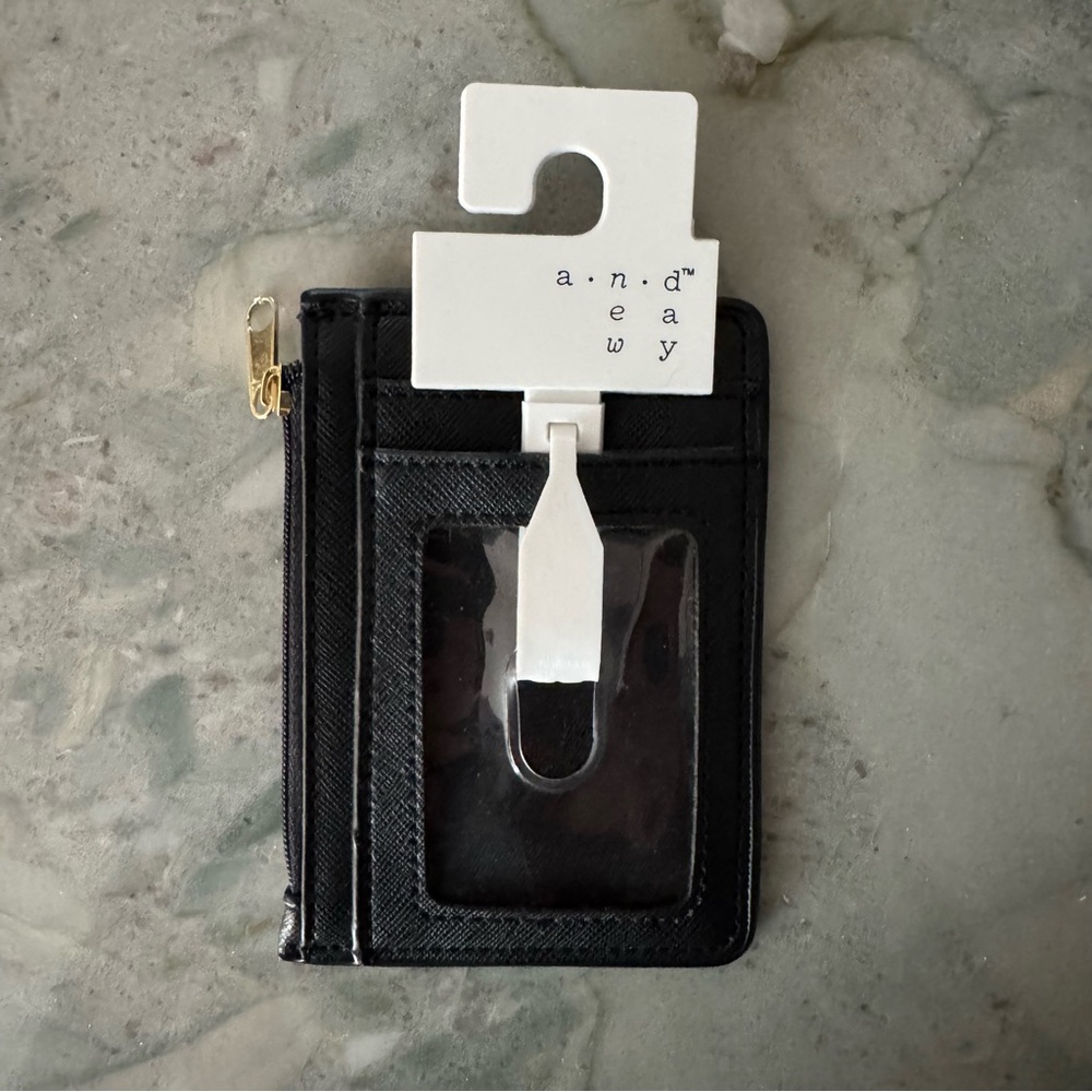 NWT a new day Black Slim Cardholder Wallet